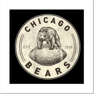 Vintage Chicago Bears 4 by Buck Tee Posters and Art